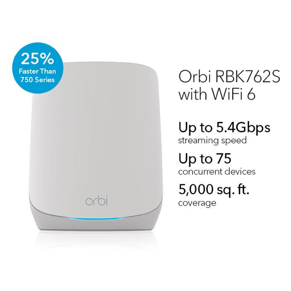 Netgear Orbi RBK762S Mesh WiFi 6 AX5400